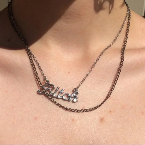 Gold Bitch Statement Chain - Picture 6 of 6